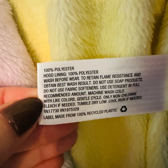 More Than Magic Yellow and Purple Peace Heart Lounge Onsie - Picture 8 of 8